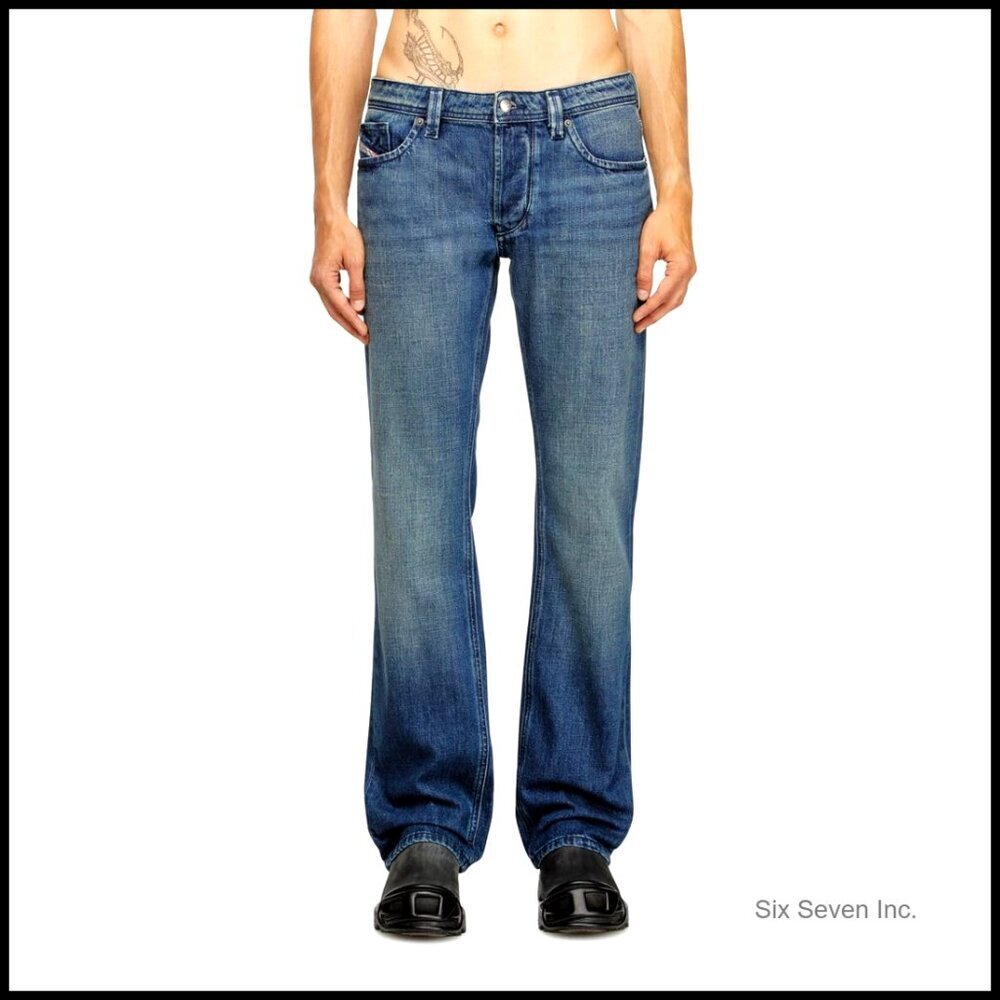 Regular Fit Straight Leg Jeans Retro Relaxed Waist Button Fly Dark Wash